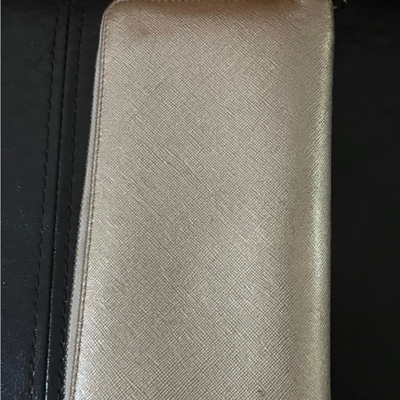 EUC, Tory Burch Gold Color Zipper Wallet - Picture 8 of 13